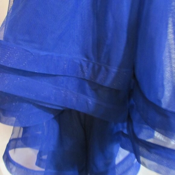 SPEECHLESS SIZE 3 ROYAL BLUE DRESS HI LOW LACE SPARKLES FORMAL COBALT BLUE - Picture 4 of 8